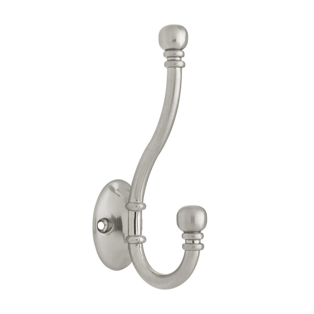 Liberty Hardware Ball End Coat and Hat Hook in Satin Nickel