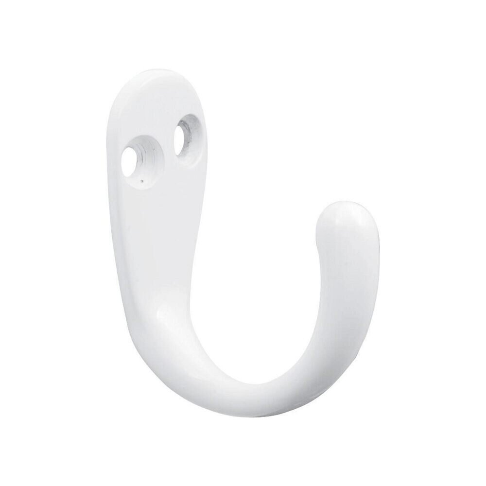 Liberty Hardware Single Prong Robe Hook (1 Pack) in White