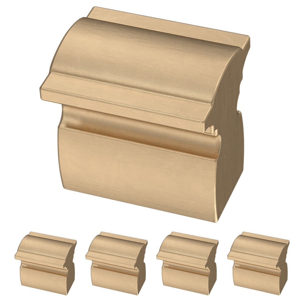 Liberty Hardware 1" (25mm) Classic Curve Knob (5 Pack) in Champagne Bronze