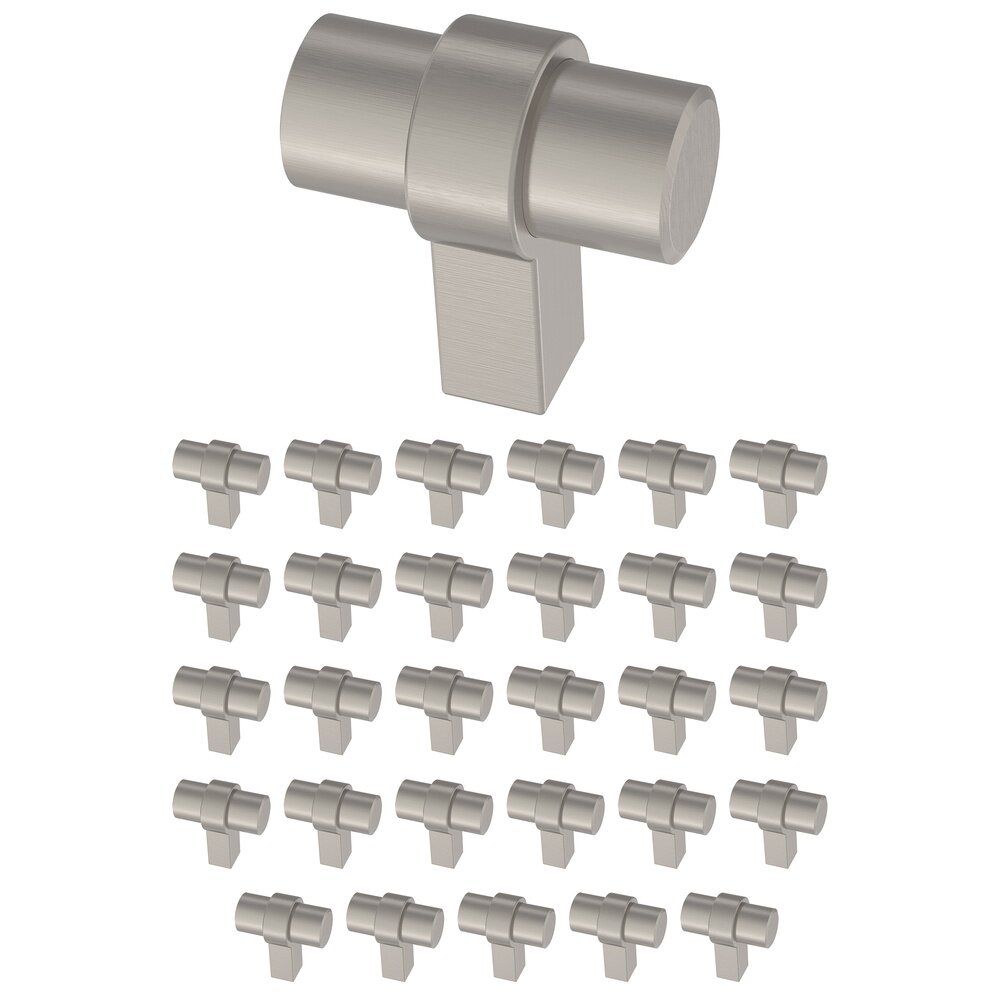 Liberty Hardware 1-1/4" (32mm) Simple Wrapped Bar Knob (30 Pack) in Stainless Steel