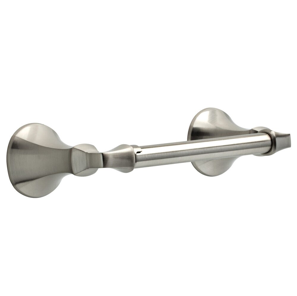 Liberty Hardware Double Post Toilet Paper Holder in Brushed Nickel