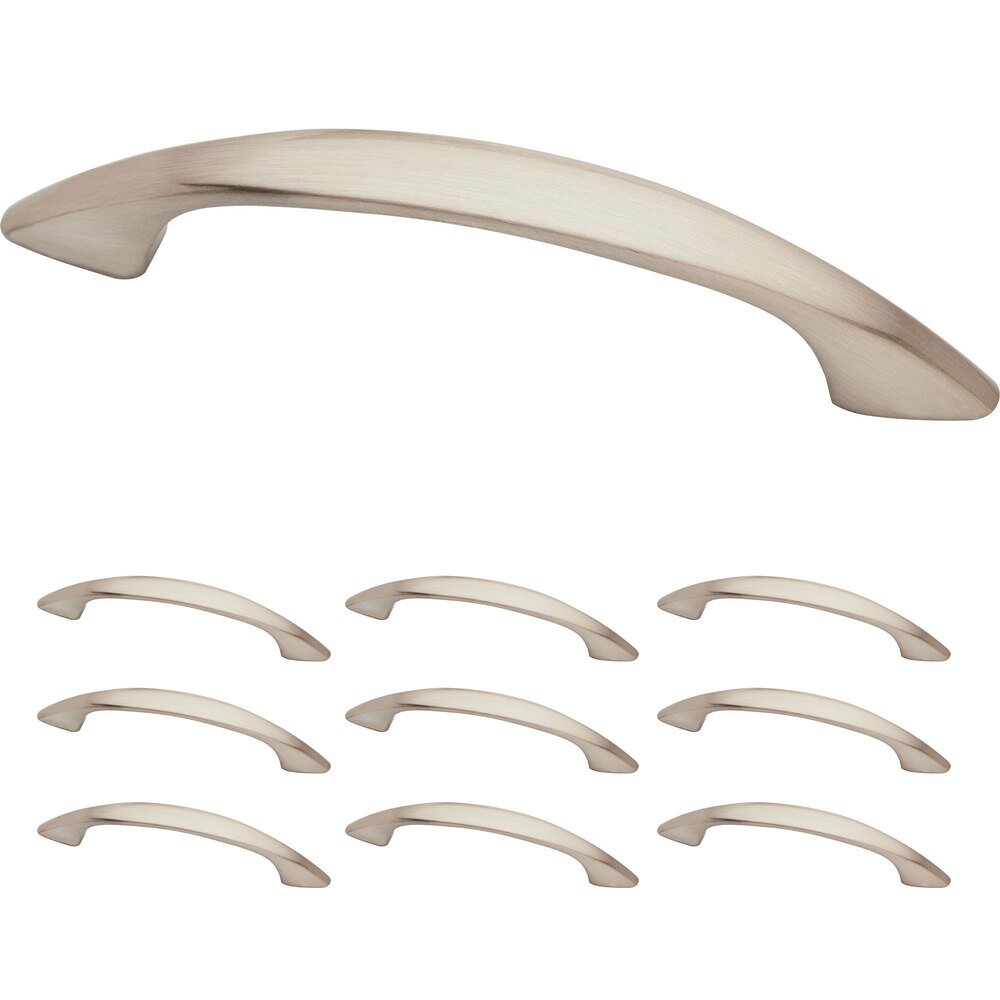 Liberty Hardware (10 Pack) 3" (76mm) Centers Modern Curve Pull in Satin Nickel