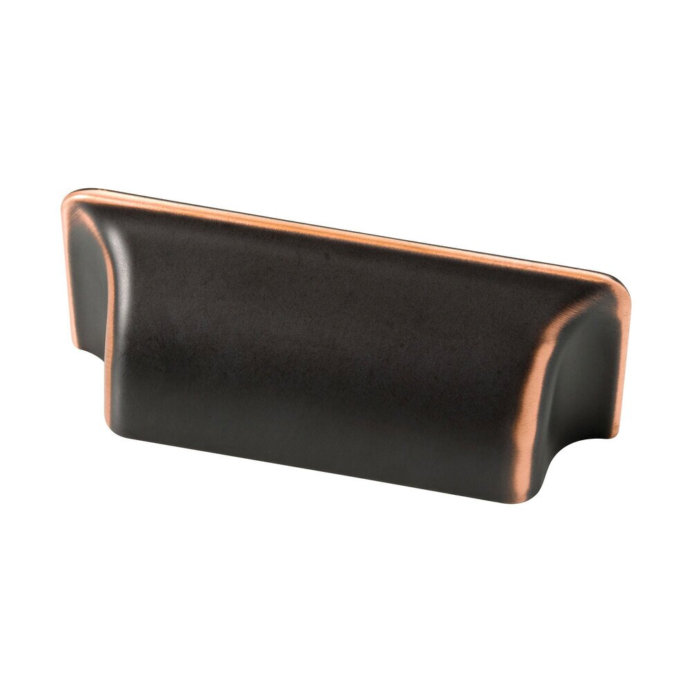 Liberty Hardware 3" Rectangular Bin Pull in Bronze With Copper Highlights