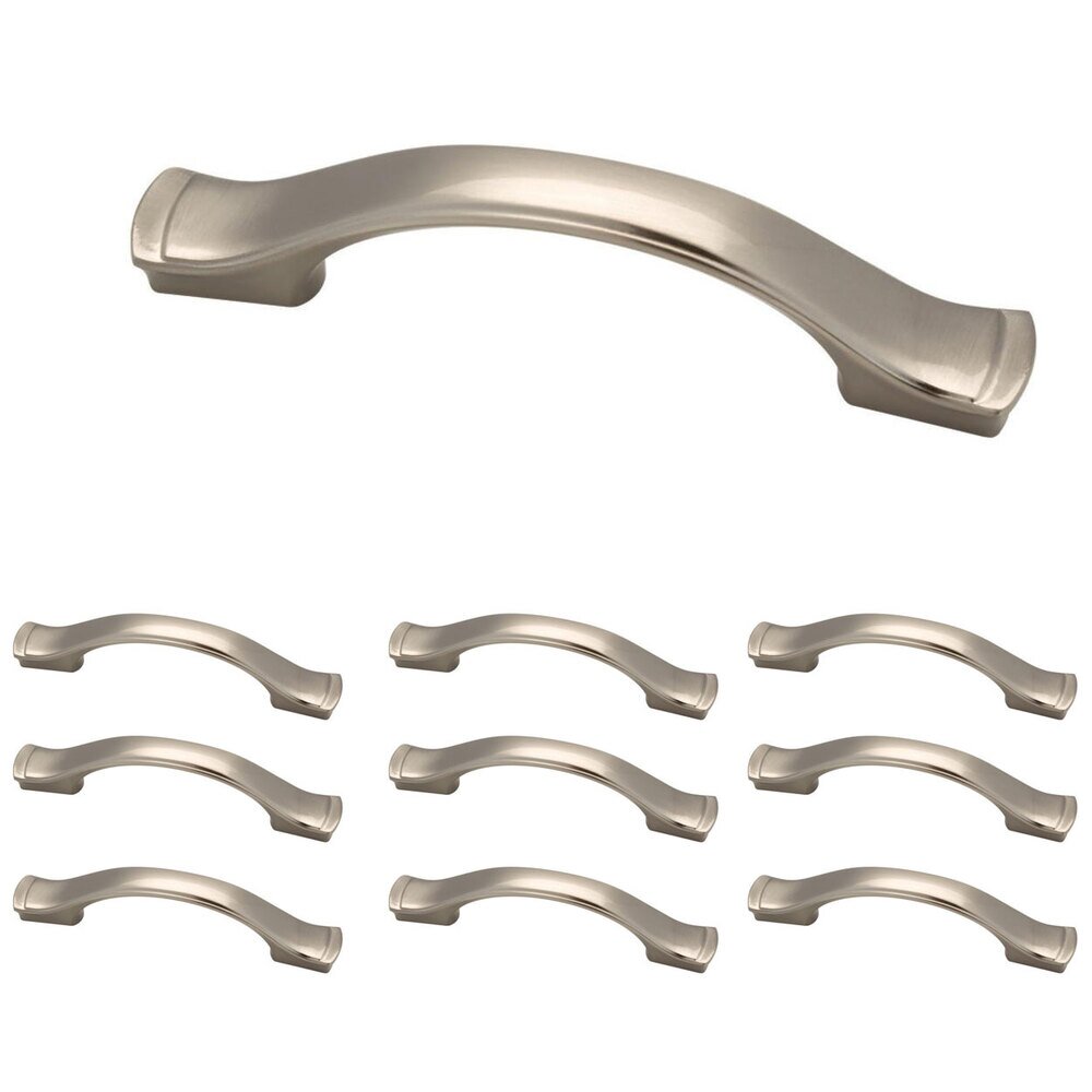 Liberty Hardware (10 Pack) 3" and 3 3/4" Dual Mount Step Edge Pull in Satin Nickel