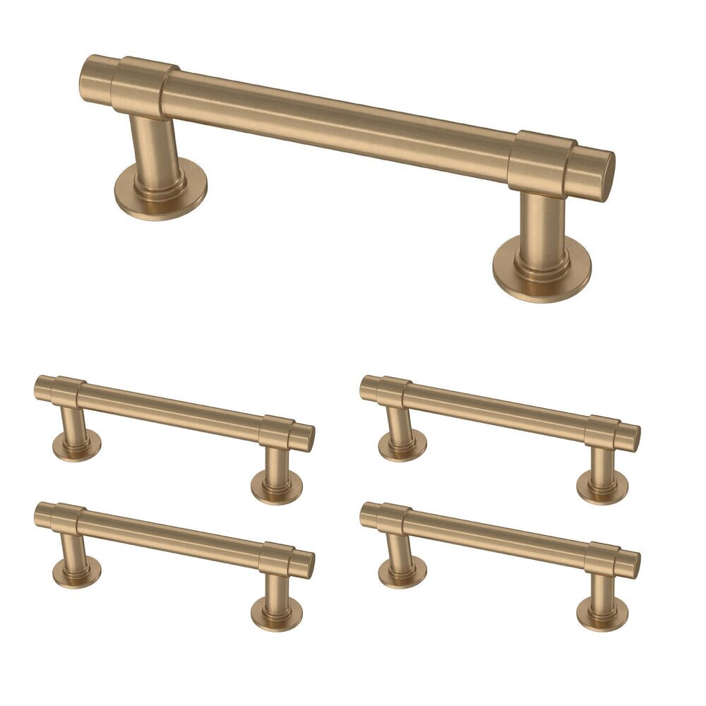 Liberty Hardware (5 Pack) 3" (76mm) Centers Francisco Pull in Champagne Bronze Antimicrobial