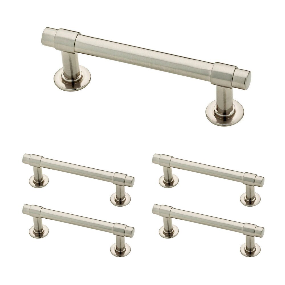 Liberty Hardware (5 Pack) 3" (76mm) Centers Francisco Pull in Satin Nickel Antimicrobial