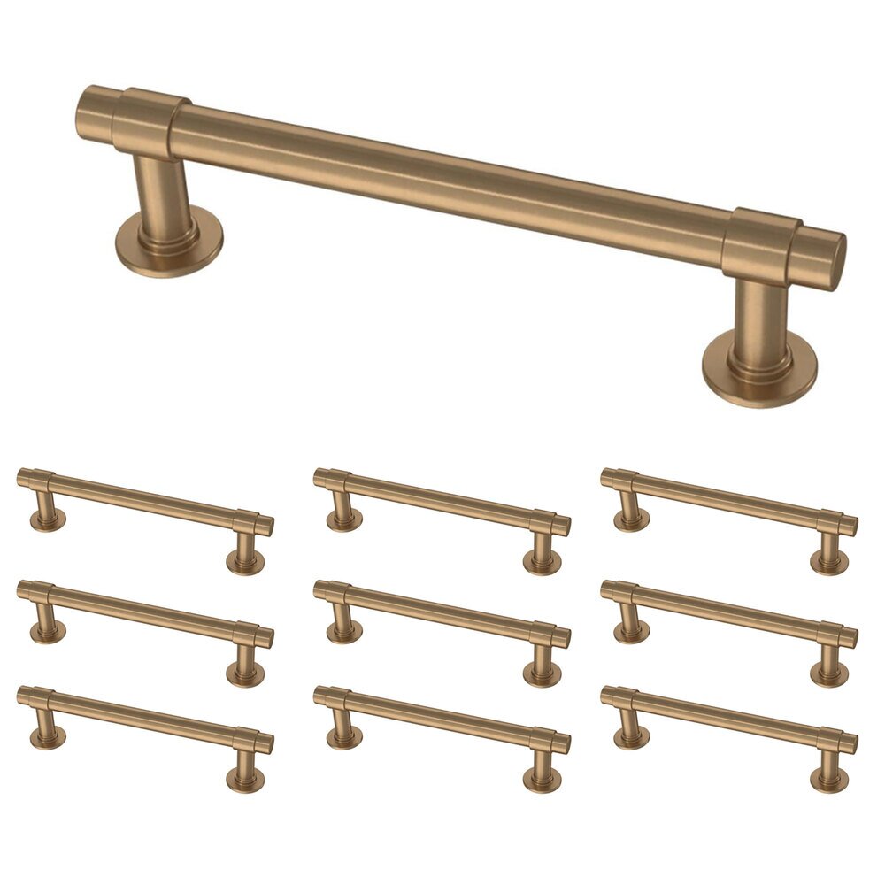 Liberty Hardware (10 Pack) 4" (102mm) Centers Straight Bar Pull in Champagne Bronze