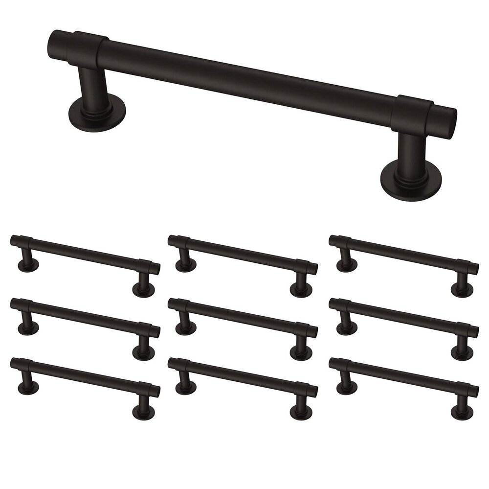 Liberty Hardware (10 Pack) 4" (102mm) Centers Straight Bar Pull in Matte Black