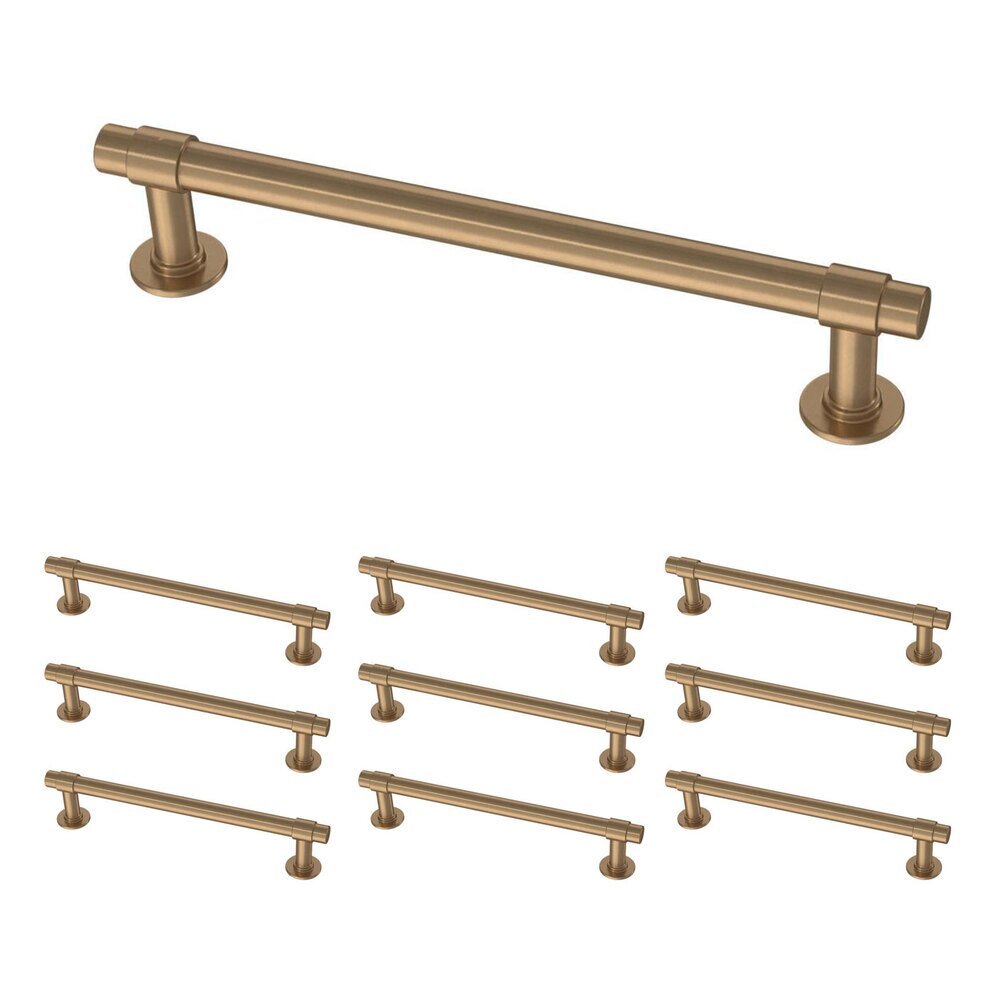 Liberty Hardware (10 Pack) 5 1/16" (128mm) Centers Straight Bar Pull in Champagne Bronze