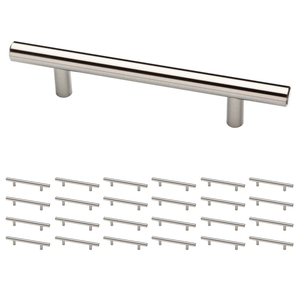 Liberty Hardware (25 Pack) 4" (102 mm) Centers Steel Bar Pull in Stainless Steel