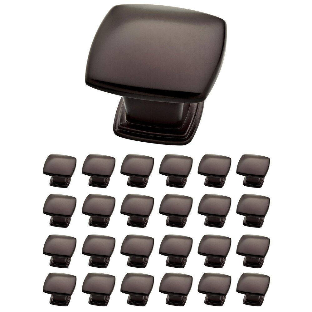 Liberty Hardware 1-1/5" (30mm) Soft Square Knob (25 Pack) in Deep Bronze