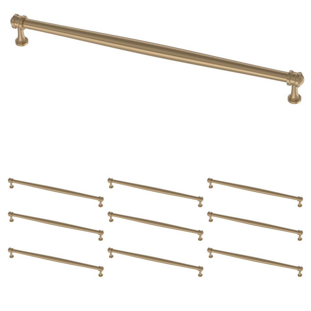 Liberty Hardware (10 Pack) 12" (305mm) Centers Charmaine Pull in Champagne Bronze