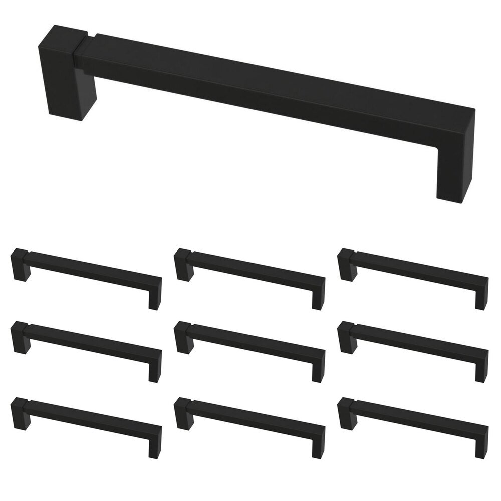Liberty Hardware (10 Pack) 5 1/16" (128mm) Centers Asymmetric Notched Pull in Matte Black