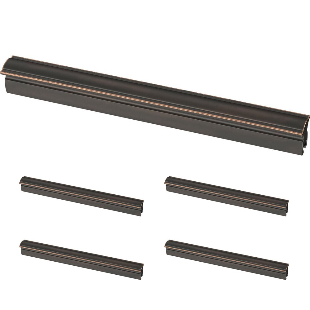 Liberty Hardware (5 Pack) 2" to 8 13/16" Adjustable Centers Classic Curve Adjusta Pull in Bronze With Copper Highlights