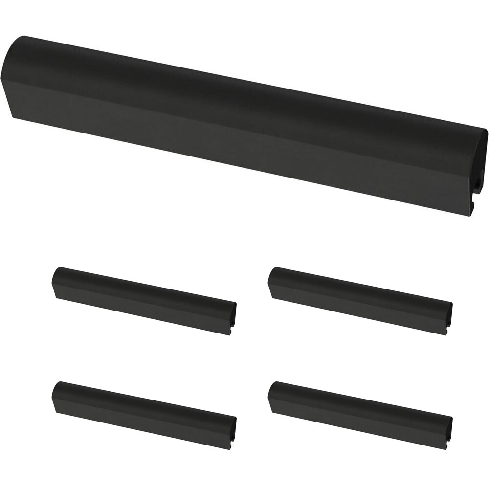 Liberty Hardware (5 Pack) 1" to 4" Adjustable Centers Modern Arch Adjusta Pull in Matte Black