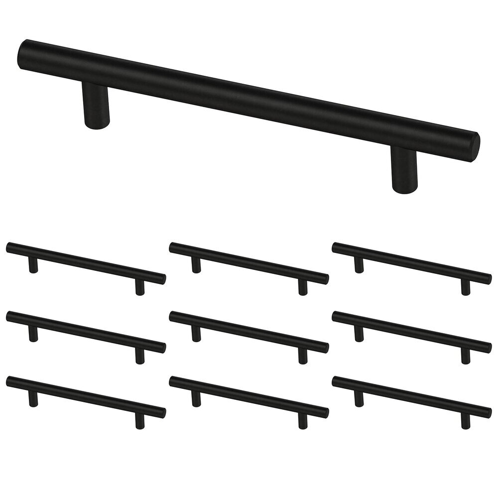 Liberty Hardware (10 Pack) 5 1/16" (128mm) Centers Simple Round Bar Pull in Matte Black