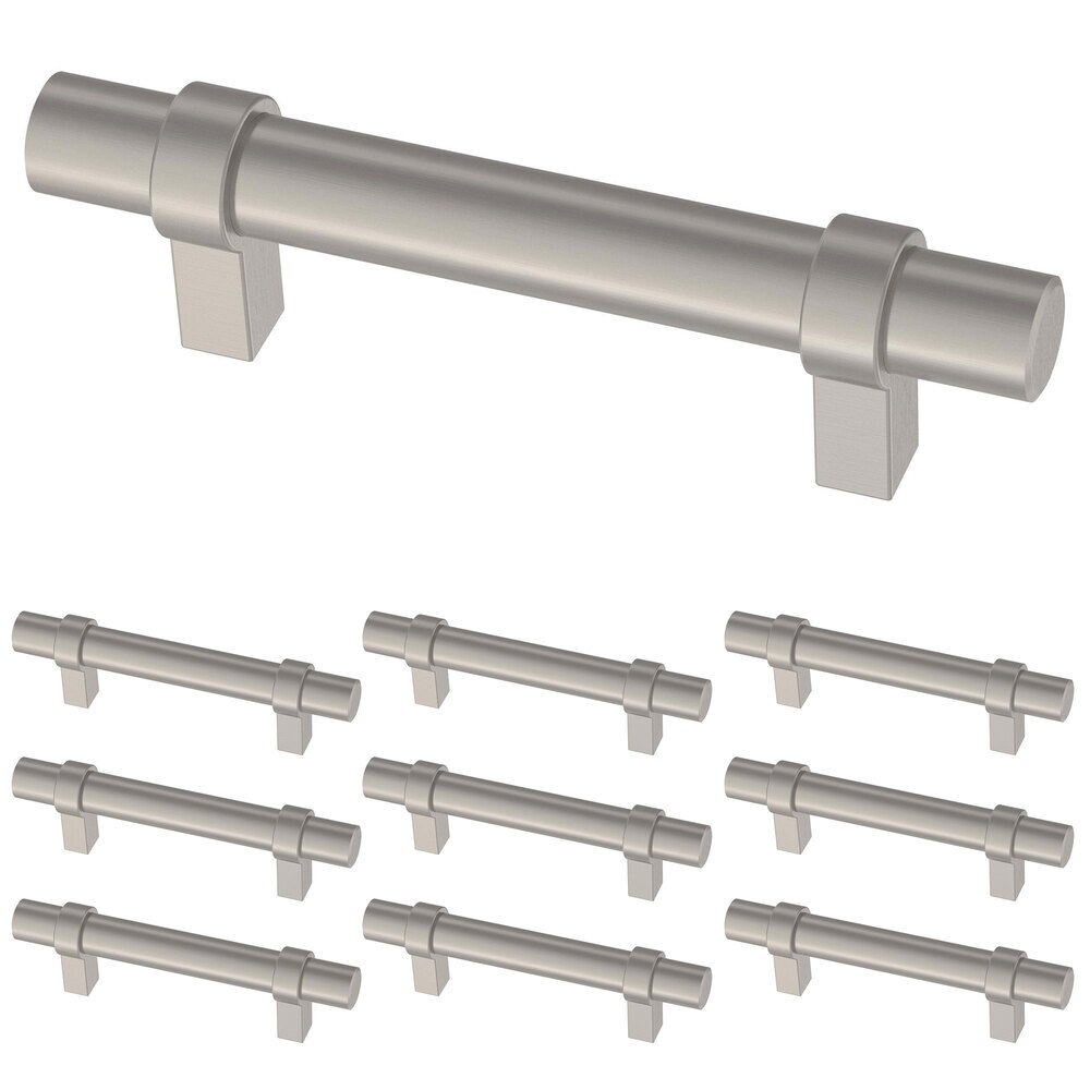 Liberty Hardware (10 Pack) 3" (76mm) Centers Simple Wrapped Bar Pull in Stainless Steel
