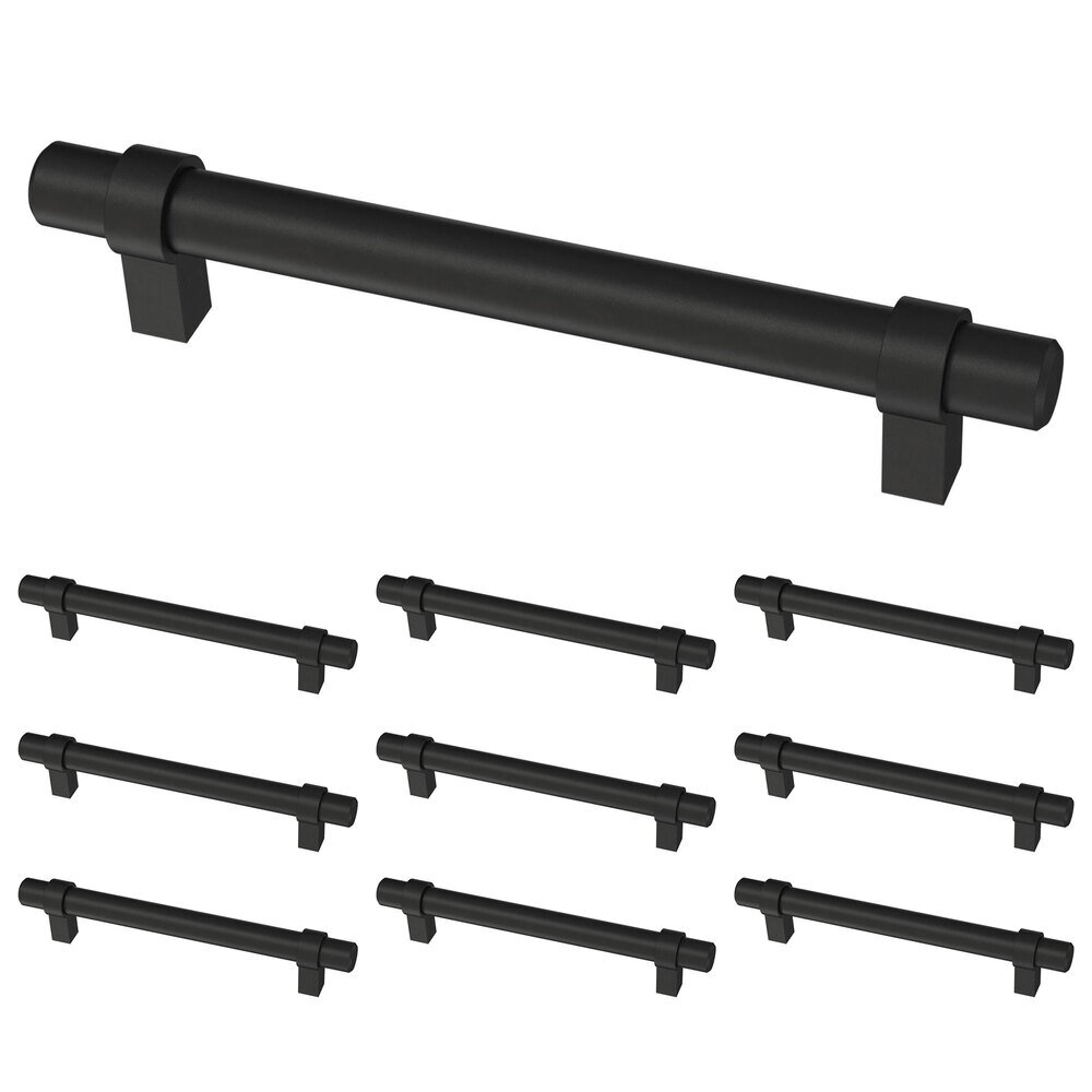Liberty Hardware (10 Pack) 5 1/16" (128mm) Centers Simple Wrapped Bar Pull in Matte Black