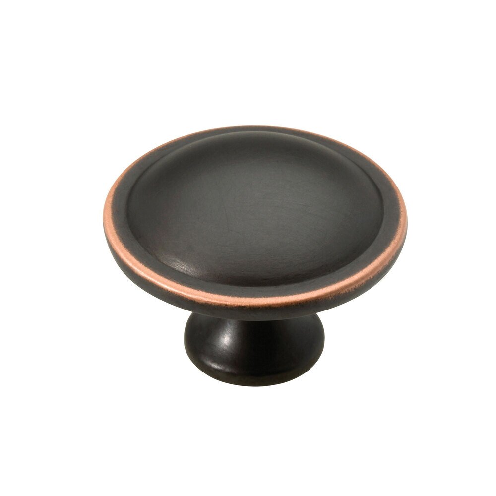 Liberty Hardware 1-1/2" (38mm) Contempo Knob in Bronze With Copper Highlights