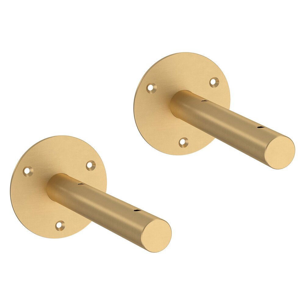 Liberty Hardware Decorative Pipe-Style Bracket in Painted Brushed Brass