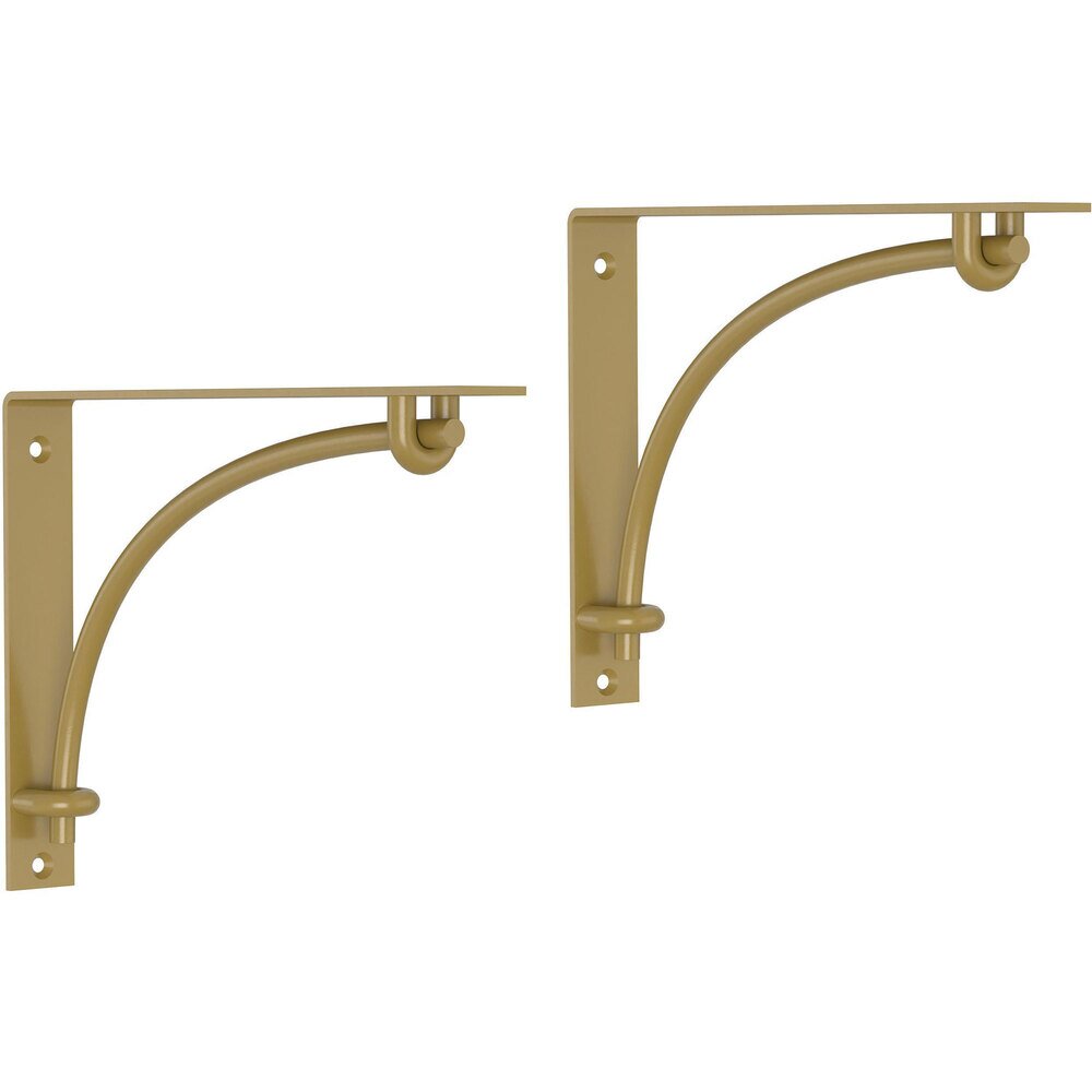 Liberty Hardware Modern Streamlined Brackets in Painted Brushed Brass