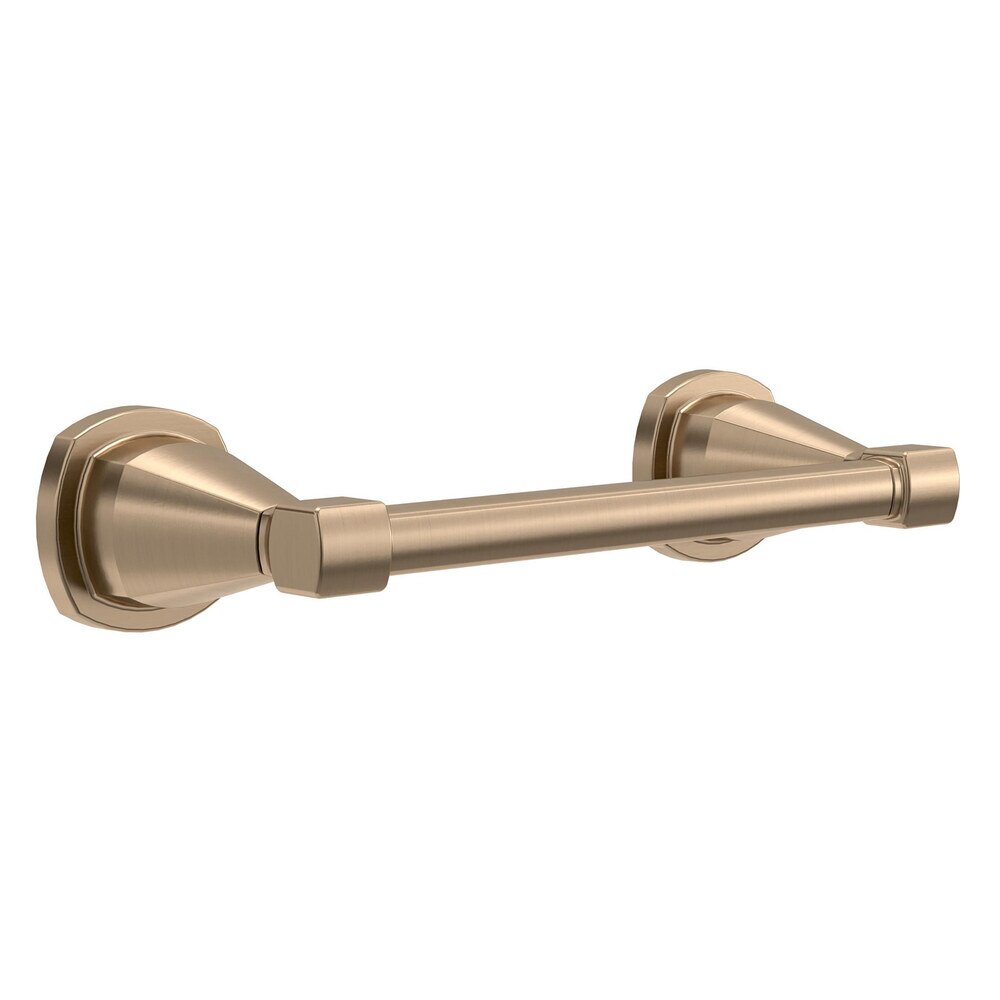 Liberty Hardware Double Post Pivoting Toilet Paper Holder in Champagne Bronze