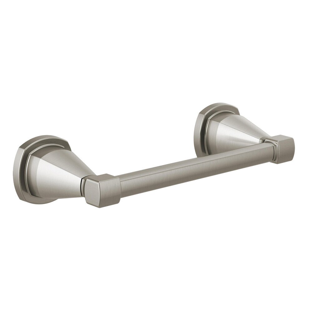 Liberty Hardware Double Post Pivoting Toilet Paper Holder in Brilliance Stainless