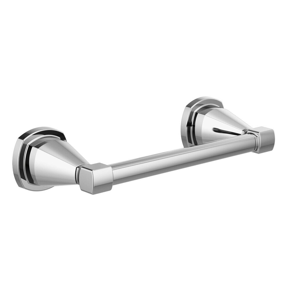 Liberty Hardware Double Post Pivoting Toilet Paper Holder in Chrome