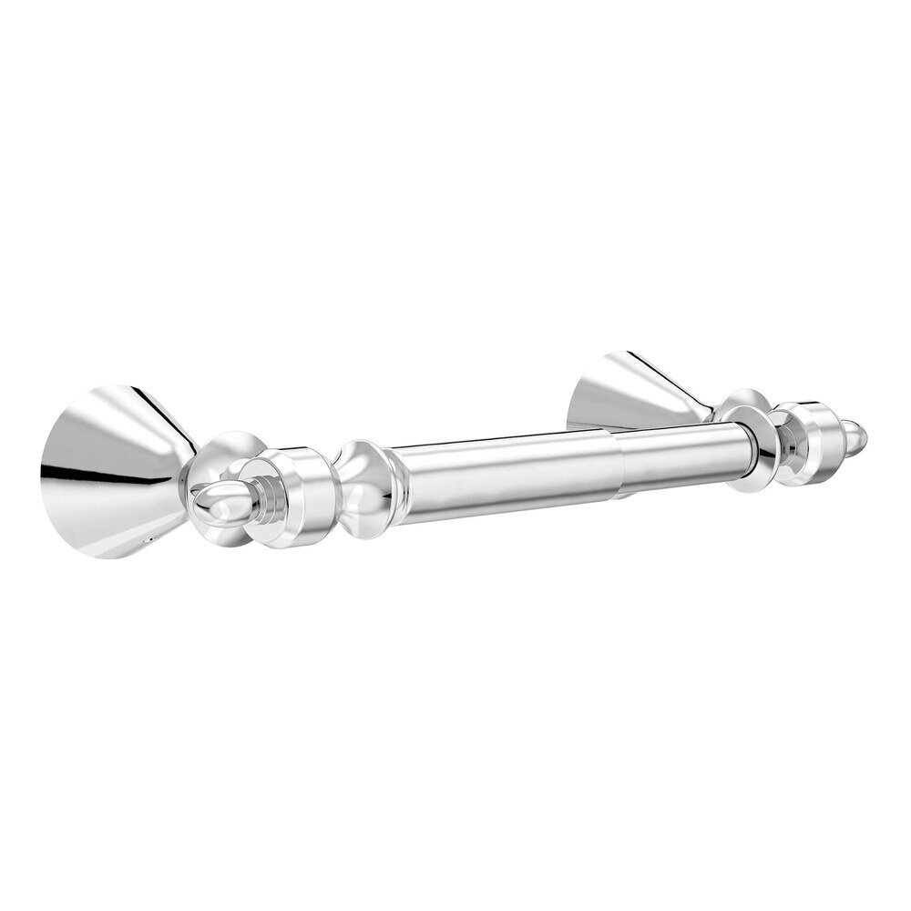 Liberty Hardware Double Post Pivoting Toilet Paper Holder in Chrome