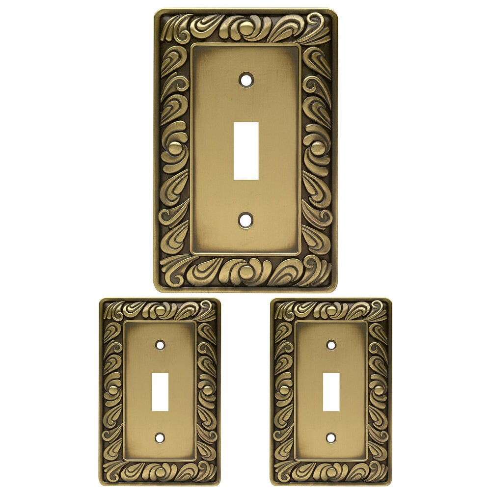 Liberty Hardware Single Toggle in Tumbled Antique Brass (3 Pack)