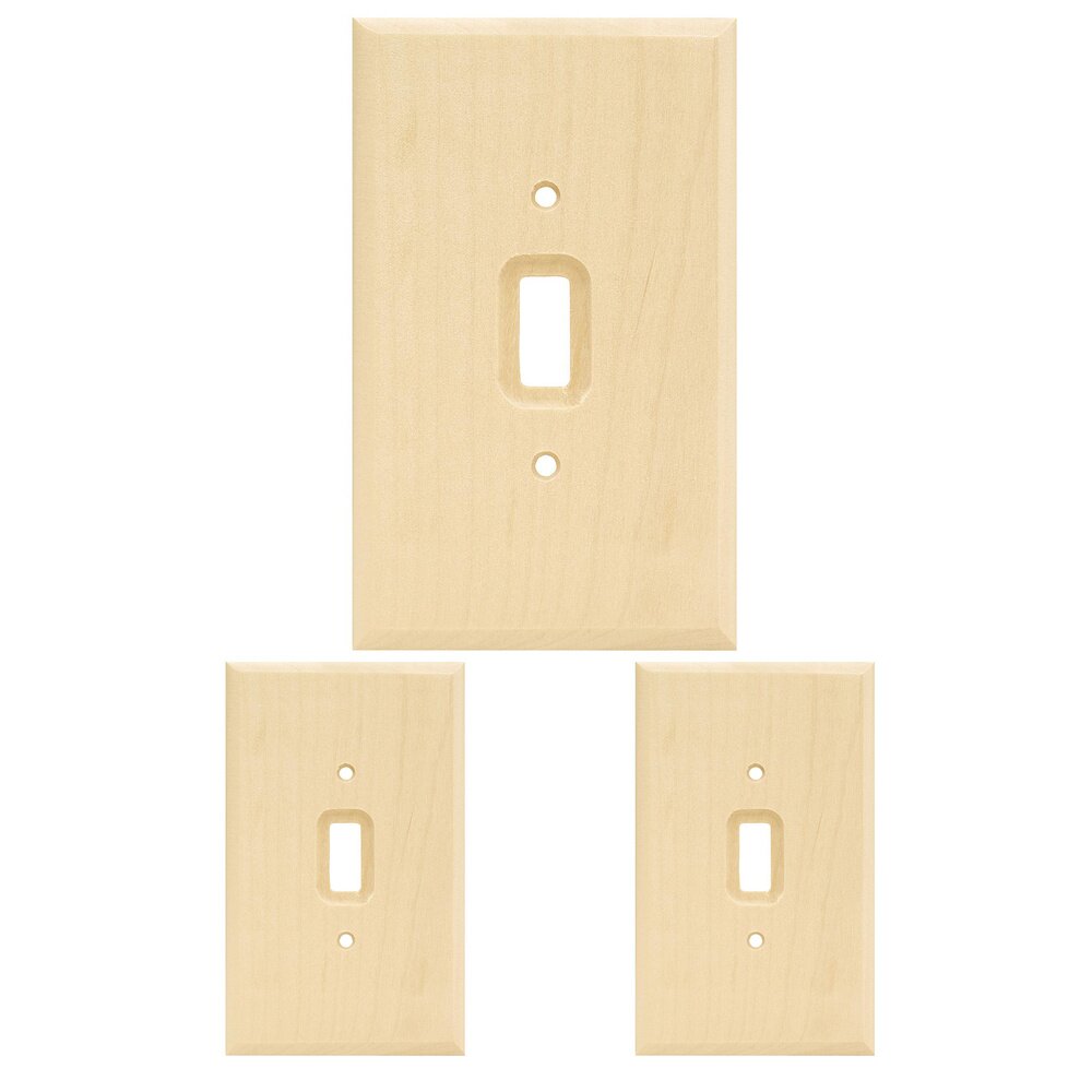 Liberty Hardware Single Toggle in Unfinished Birch Wood (3 Pack)