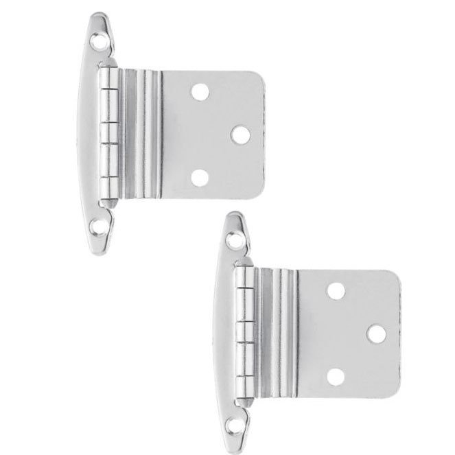 Liberty Hardware 3/8 Inset Hinge without Sprig, 2 per pkg in Polished Chrome