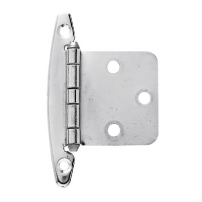Liberty Hardware Overlay Hinge without Spring, 2 per pkg in Polished Chrome