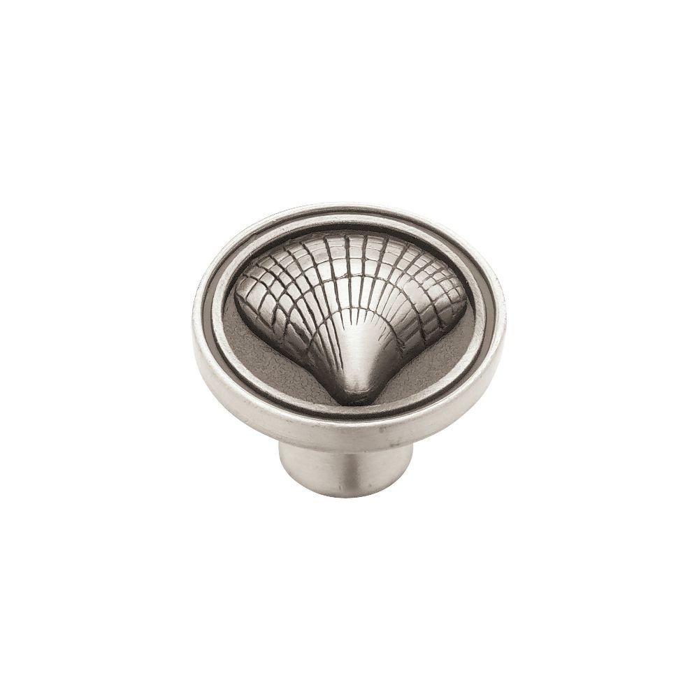 Liberty Hardware Cockle Shell Knob 1 3/8" in Brushed Satin Pewter