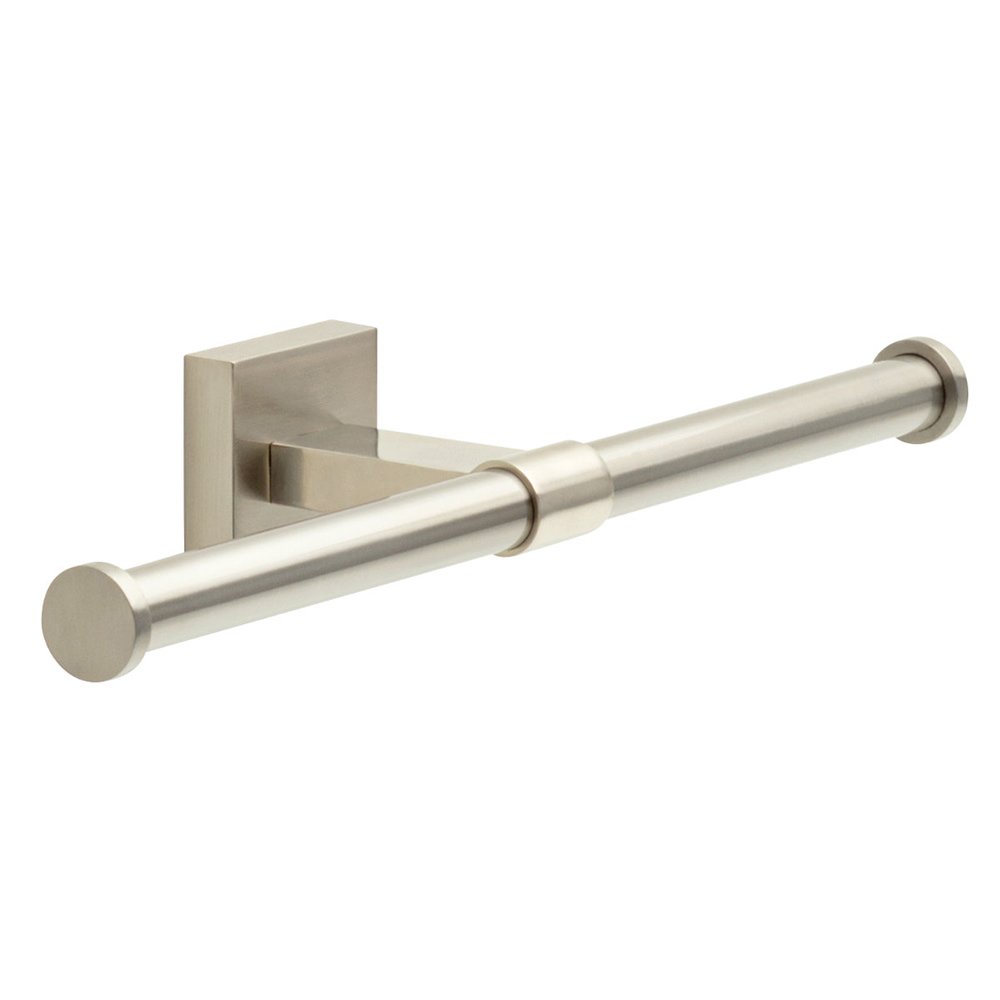 Liberty Hardware Double Arm Toilet Paper Holder in Satin Nickel