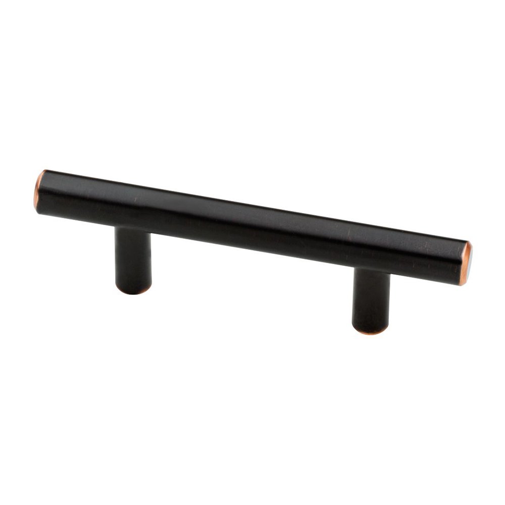 Liberty Hardware 2 1/2" Centers Steel Bar Pull in Bronze w/Copper Highlights