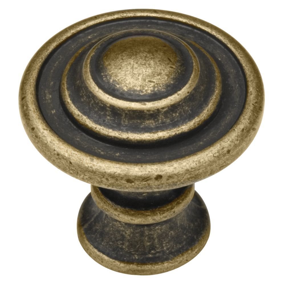 Liberty Hardware 35mm Knob in Burnished Antique Brass