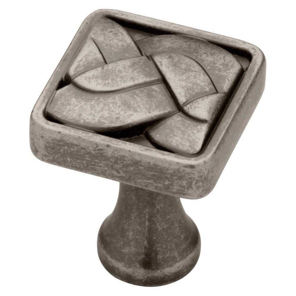 Liberty Hardware 25mm Weave Knob in Aged Pewter
