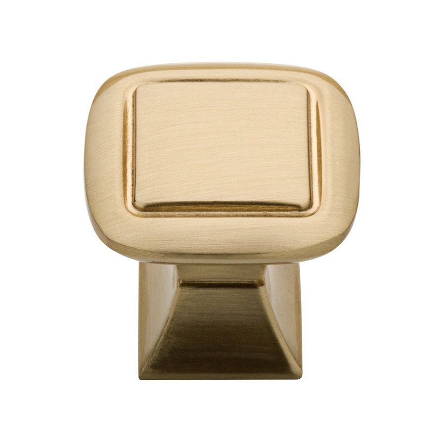 Liberty Hardware 1 1/4" Square Knob with Square Base in Soft Brass
