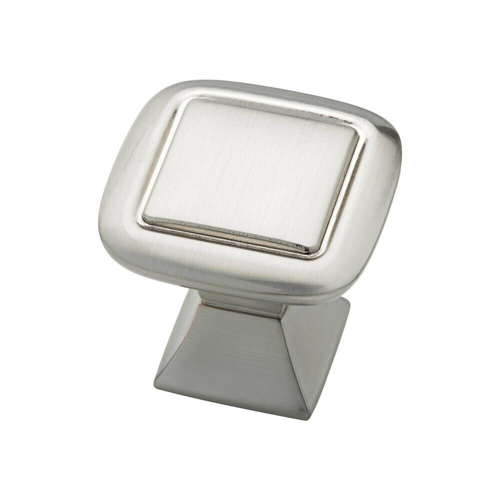 Liberty Hardware 1 1/4" Square Knob with Square Base in Satin Nickel