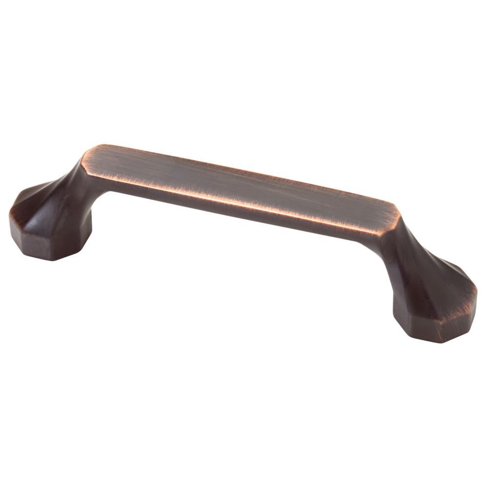 Liberty Hardware 3" & 3 3/4" Centers Dual Mount Octo Handle in Bronze with Copper Highlights
