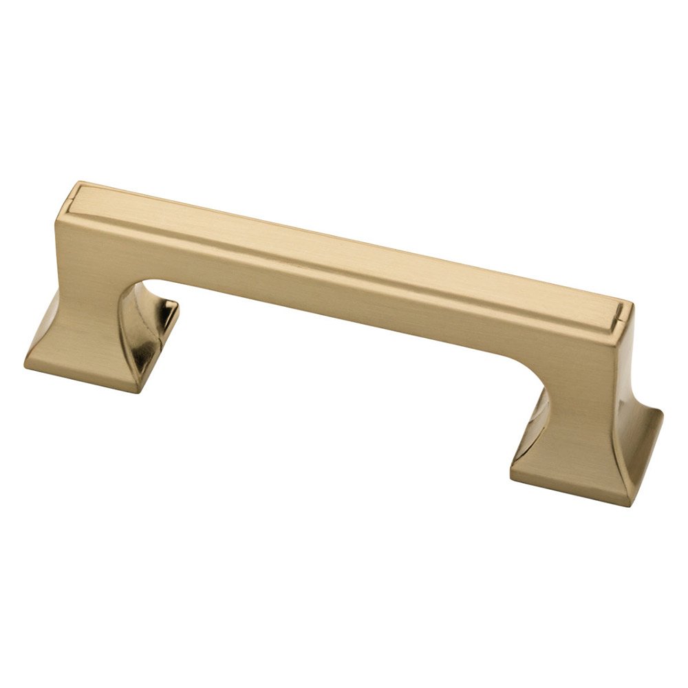 Liberty Hardware 3" Centers Pull with Square Feet in Soft Brass