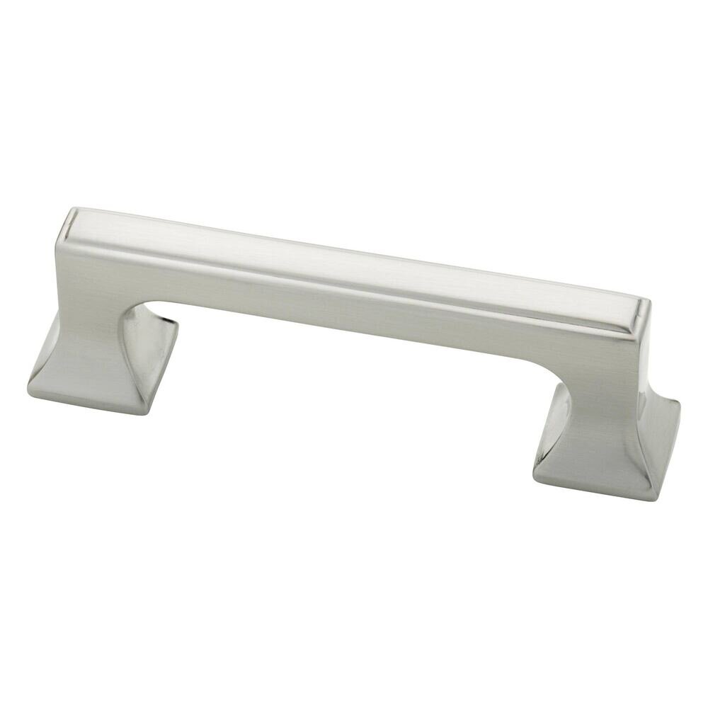 Liberty Hardware 3" Centers Pull with Square Feet in Satin Nickel