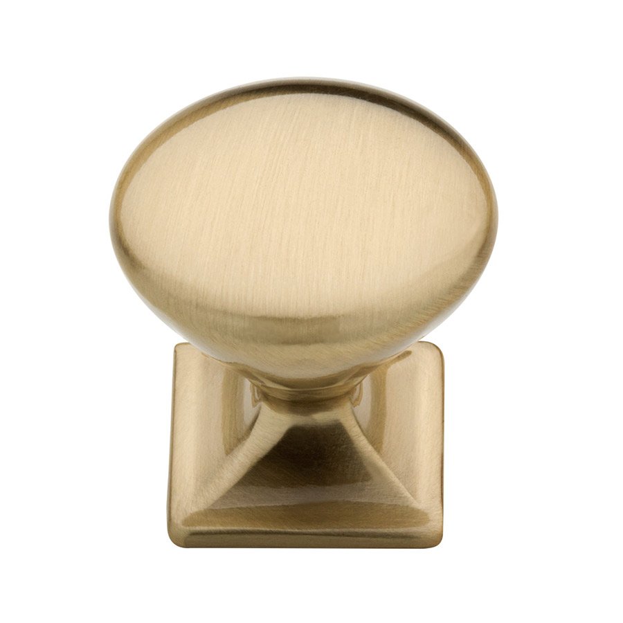Liberty Hardware 1 1/4" Round Knob with Square Base  in Soft Brass