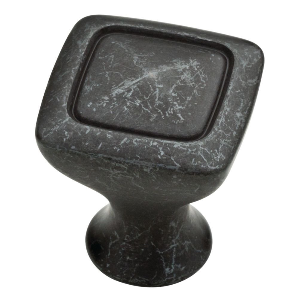 Liberty Hardware 1 1/8" Rustic Square Knob in Wrought Iron