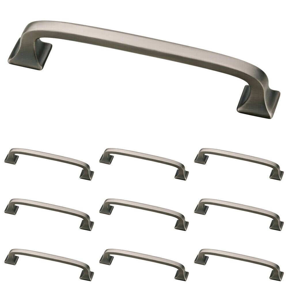 Liberty Hardware 4" Centers Lombard Pull, 10 per pkg in Heirloom Silver