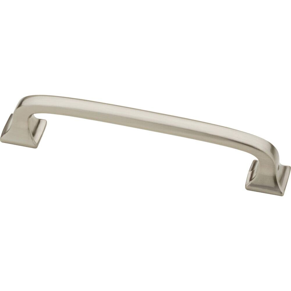 Liberty Hardware 4" Centers Lombard Pull in Satin Nickel