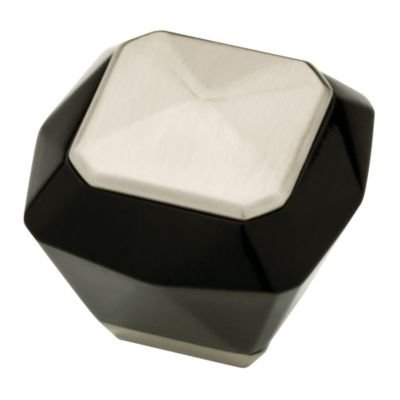 Liberty Hardware 1-3/8 Kaley Knob in Black,Stainless Steel