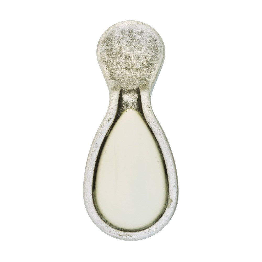 Liberty Hardware 27mm Ceramic Insert Pendant Knob in Old Silver/Ivory