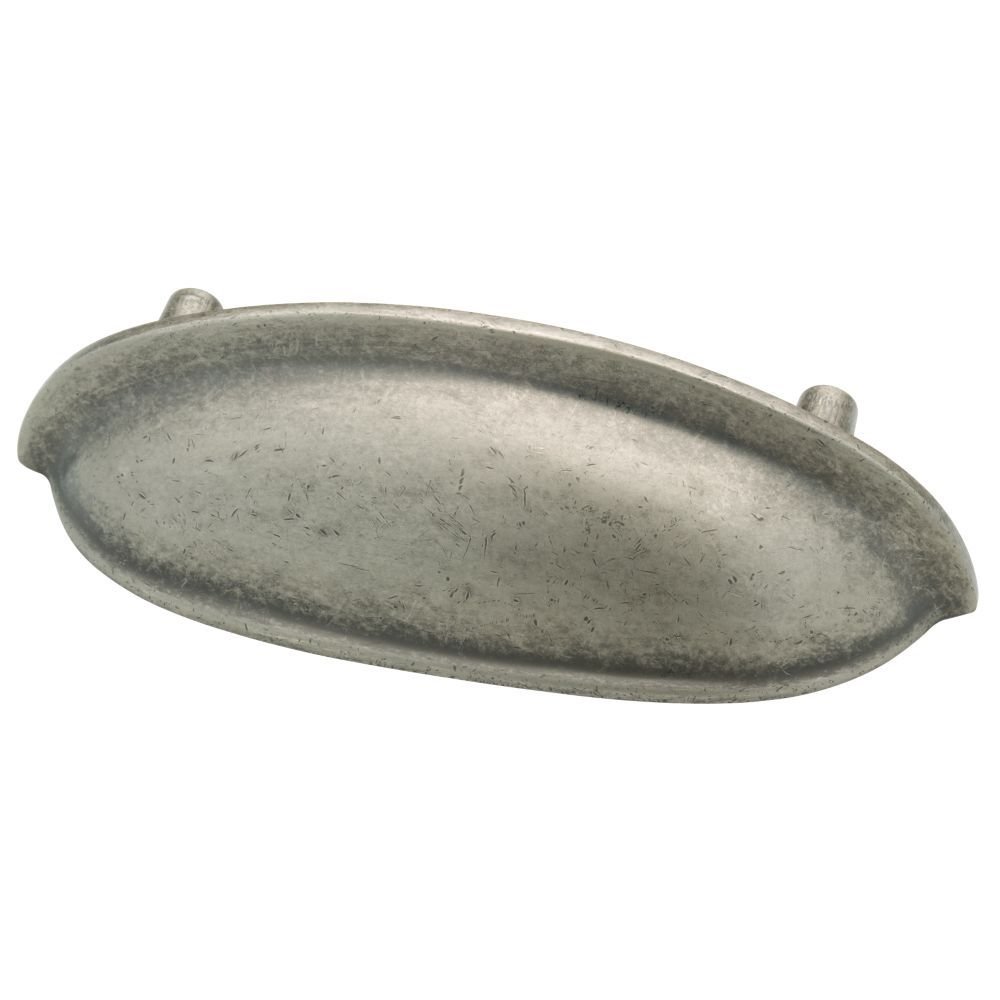 Liberty Hardware 3" Plain Cup Pull in Tumbled Pewter